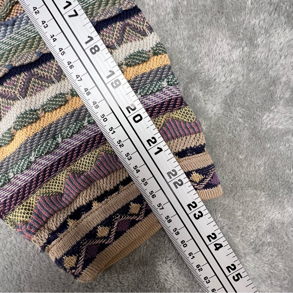 Vintage Tundra Canada 3D Knit Sweater Mens Large Purple Cosby Biggie Coogi Style - Picture 8 of 10